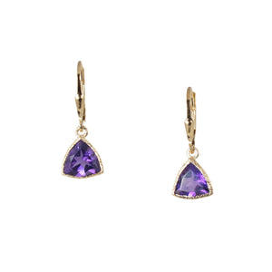 18k Vermeil Trillion Gemstone Earrings