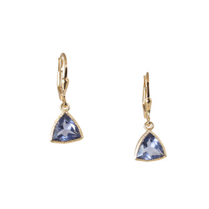 18k Vermeil Trillion Gemstone Earrings