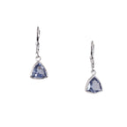 Silver Trillion Gemstone Earrings