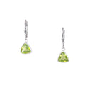 Silver Trillion Gemstone Earrings - Q Evon Fine Jewelry