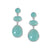 Checkerboard Chalcedony Drop Earrings