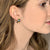 Black and Gold Gemstone Earrings - Blue Topaz