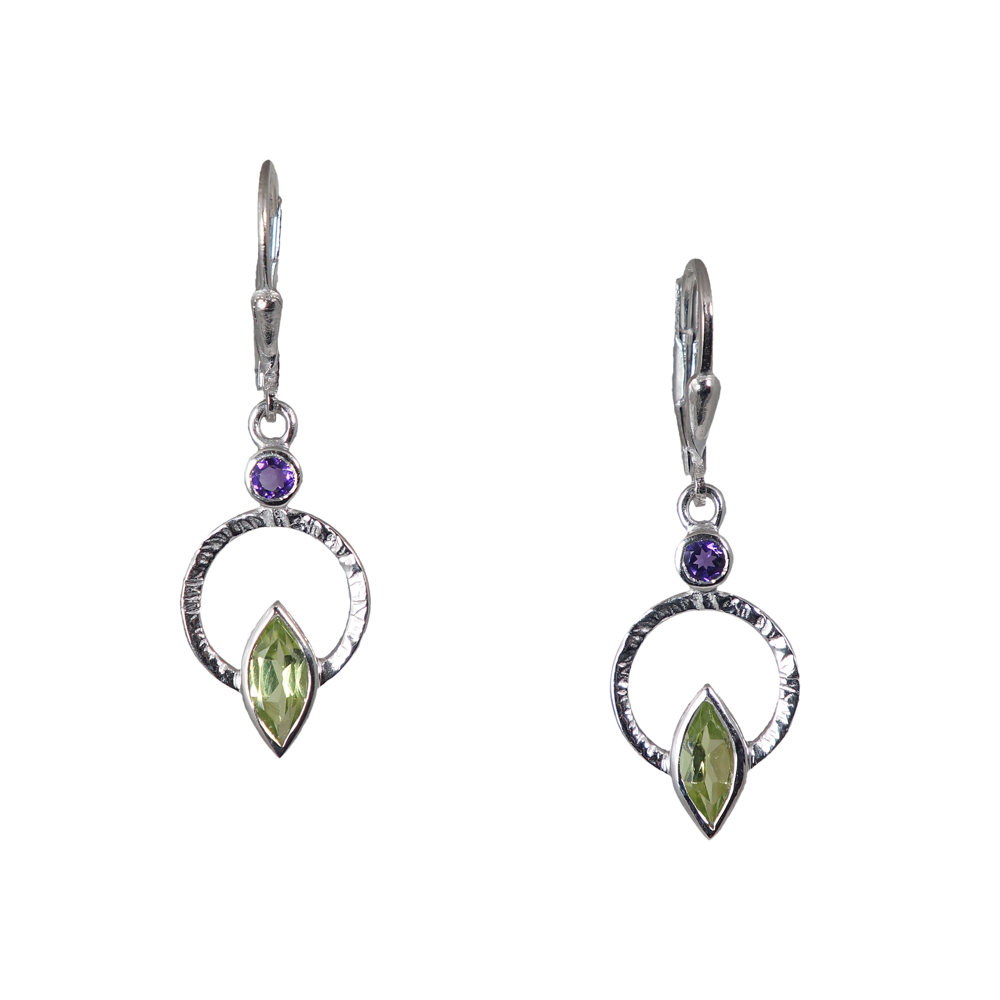 Q Earrings Silver, White Rhodium