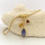 3 Stone Petal Pendant Iolite - Gold