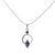 Q Necklace Silver, White Rhodium