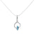 Q Necklace Silver, White Rhodium
