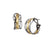 Black and 14k Gold Post Earrings - Medium Omega Clip Earrings