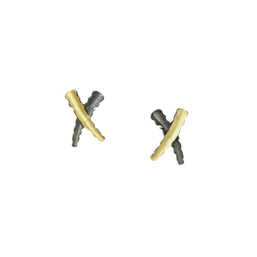 Kiss Me Black and Gold Earrings - Q Evon Fine Jewelry