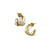 Gold Edge Post Hoops - Small Gold Post Earrings