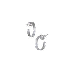 Unique Hoop Earrings, Silver - Multiple Sizes