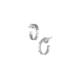 Unique Hoop Earrings, Silver - Multiple Sizes