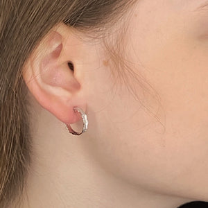 Unique Hoop Earrings, Silver - Multiple Sizes