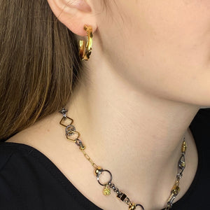 Unique Hoop Earrings, Gold - Multiple Sizes