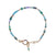 Gold Gemstone Bracelet with Emerald, Apatite, Tanzanite
