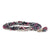 Multi Gemstone Necklace/Wrapped Bracelet with Ruby, Spinel, Grey Topaz - Long