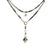 Multi Gemstone Necklace/Wrapped Bracelet with Black Sapphire & Green Sapphire