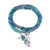 Silver Multi Gemstone Necklace/Wrapped Bracelet with Blue Opal, Tanzanite, Apatite