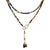 Multi Gemstone Necklace/Wrapped Bracelet with Spinel, Hessonite, Zircon