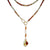 Multi Gemstone Necklace/Wrapped Bracelet with Andalusite and Green Sapphire - Long