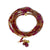 Multi Gemstone Gold Necklace/Wrapped Bracelet with Andalusite and Ruby - Long