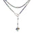 Silver Multi Gemstone Necklace/Wrapped Bracelet with Labradorite and Iolite