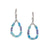 Silver Leverback Earrings with Blue Opal & Tanzanite - Small