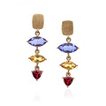 Iolite Jewel Drop East West Marquise 18k Vermeil Earrings - Q Evon Fine Jewelry