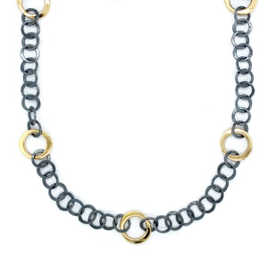 Handmade Chain - Black and Gold Large