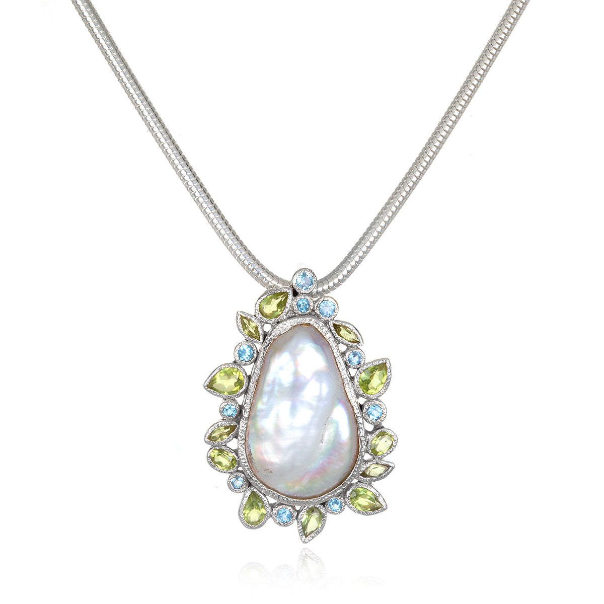 Dream of Moorea - Silver and Baroque Pearl Pendant