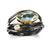 East West Black Ruthenium Ring - Blue Topaz & Diamond