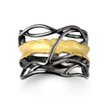Sale Black and Gold Edge Ring - Q Evon Fine Jewelry