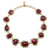 Circle of Fire - 14k Gold and Ruby Necklace with Blue Topaz