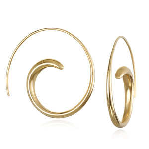 Swirl Hoops 14k Gold