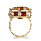 14k Crown Citrine with White Diamonds - Q Evon Fine Jewelry