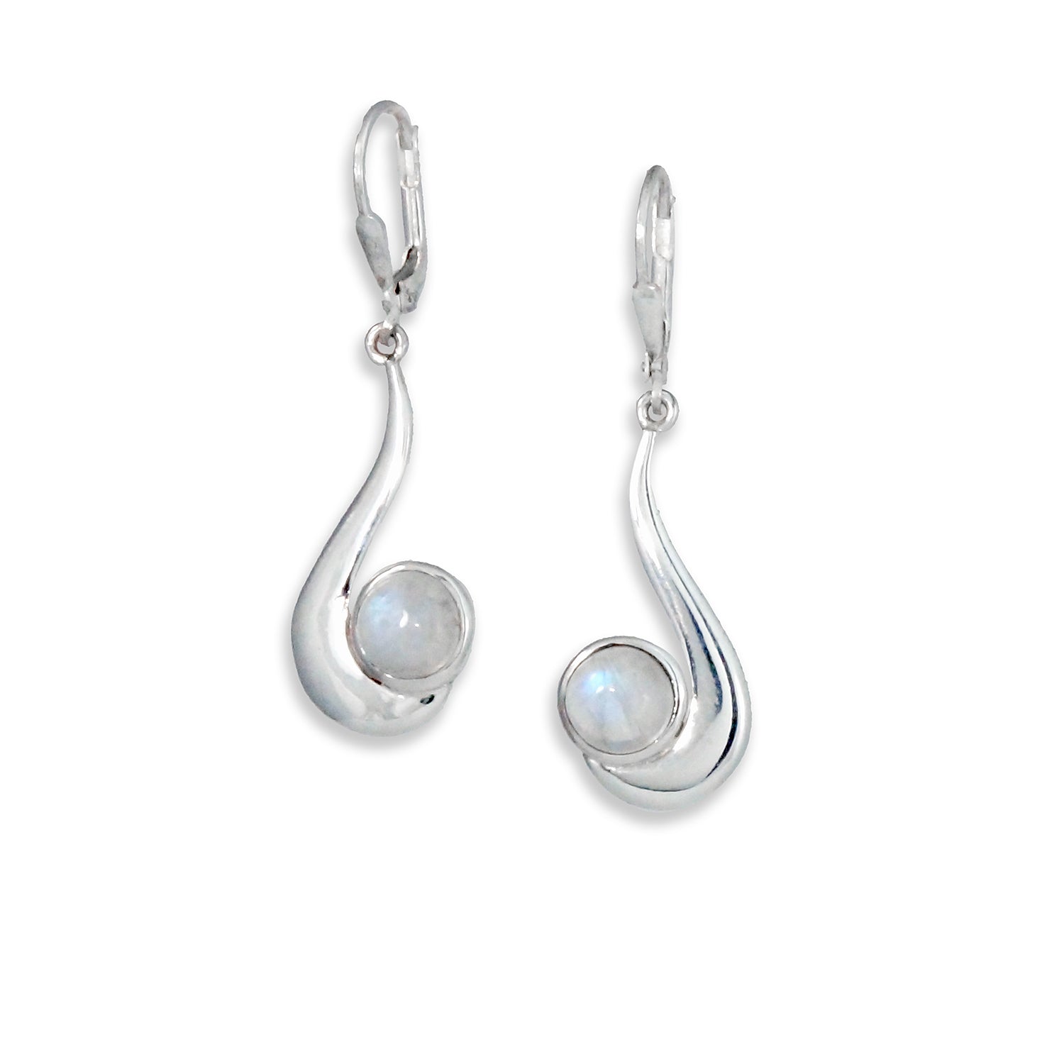 Deco Moderne Moonstone Earrings