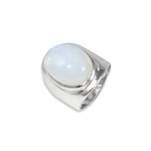 Cigar Band Moonstone Ring