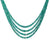 Multi Strand Emerald Necklace - 14k Gold