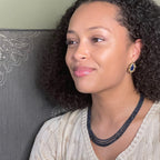Multi Strand Sapphire Necklace - 14k Gold