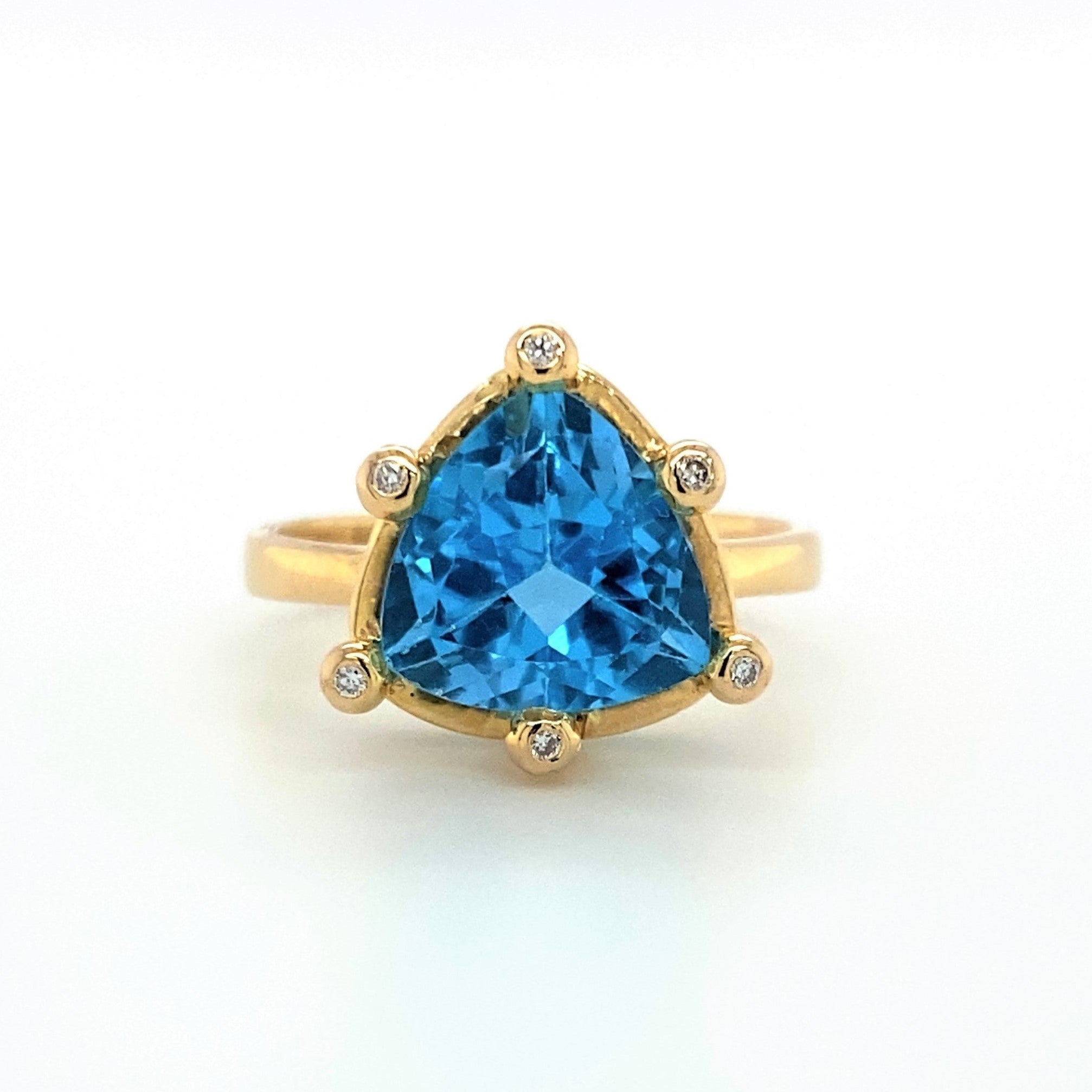 Trillion cut blue shop topaz ring