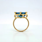 14K London Blue Topaz and Diamond Ring - Q Evon Fine Jewelry