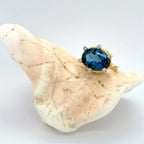 14K London Blue Topaz and Diamond Ring - Q Evon Fine Jewelry
