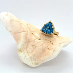 14K Blue Topaz and Diamond Ring - Q Evon Fine Jewelry