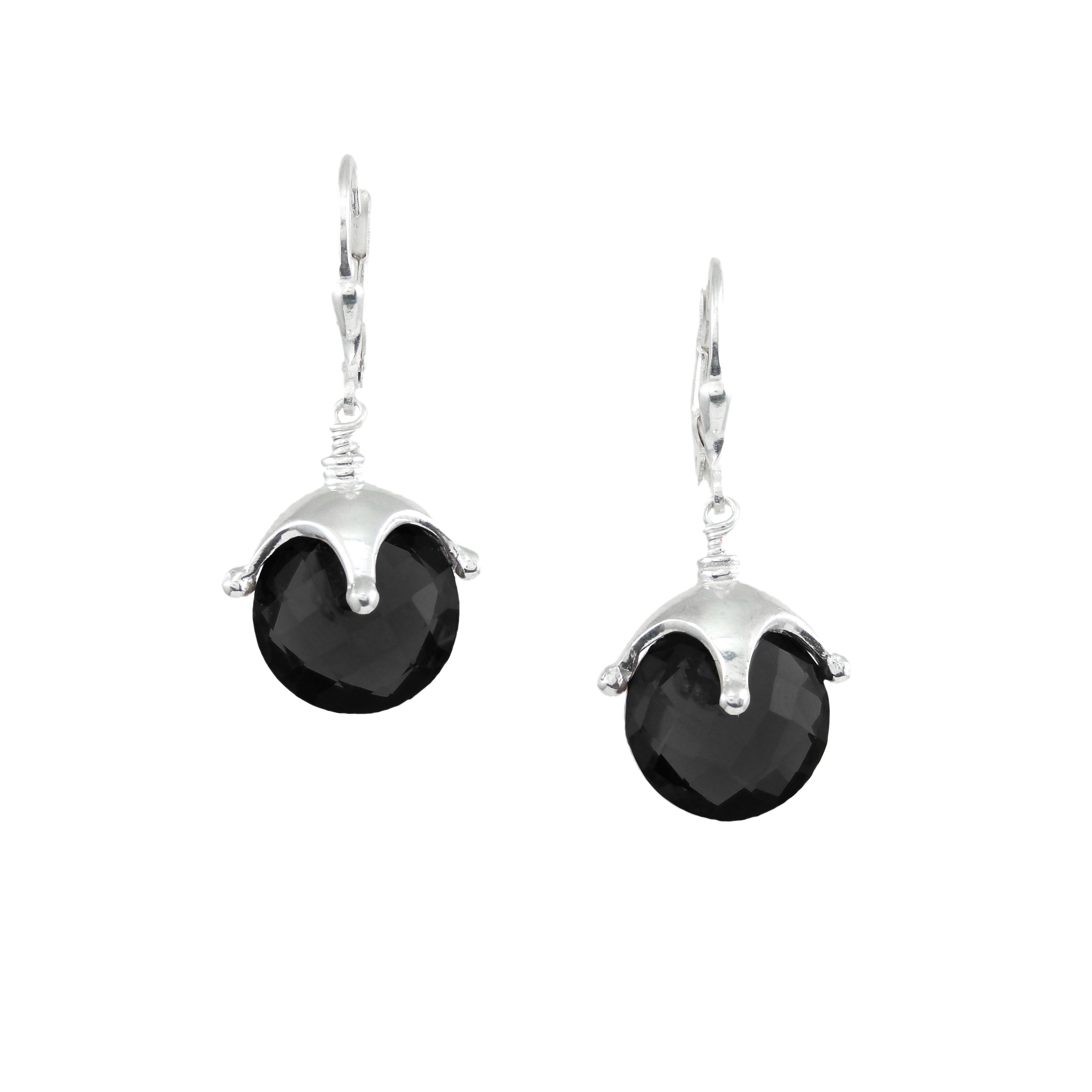 Jester Cap Earring - Silver, Black Onyx - Q Evon Fine Jewelry Collections