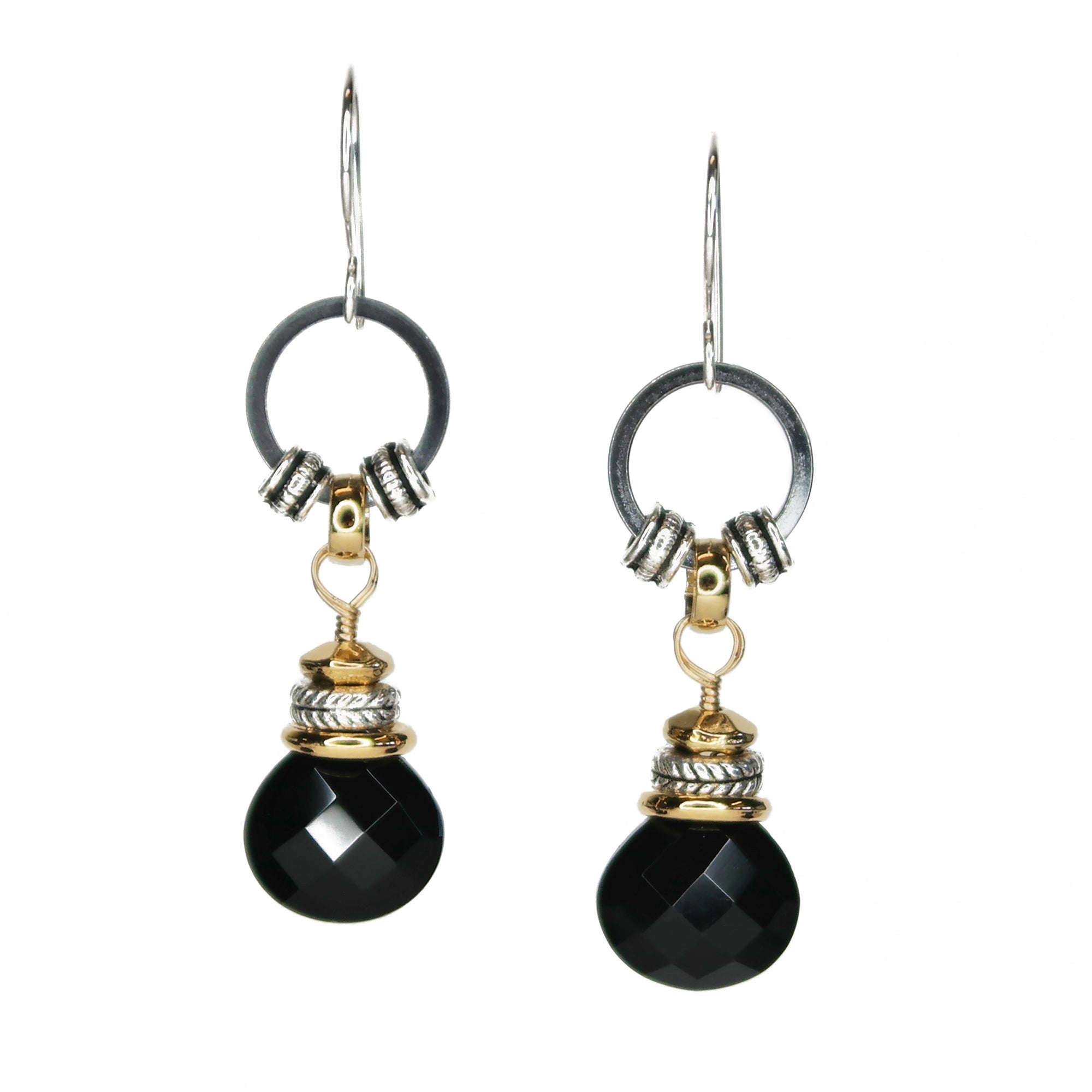 Drop Earrings - Black Onyx (Large)