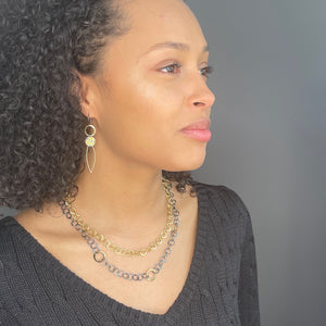 Handmade Chain - Black and Gold Large