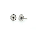 Unique Diamond Stud Earrings - Silver - Q Evon Fine Jewelry