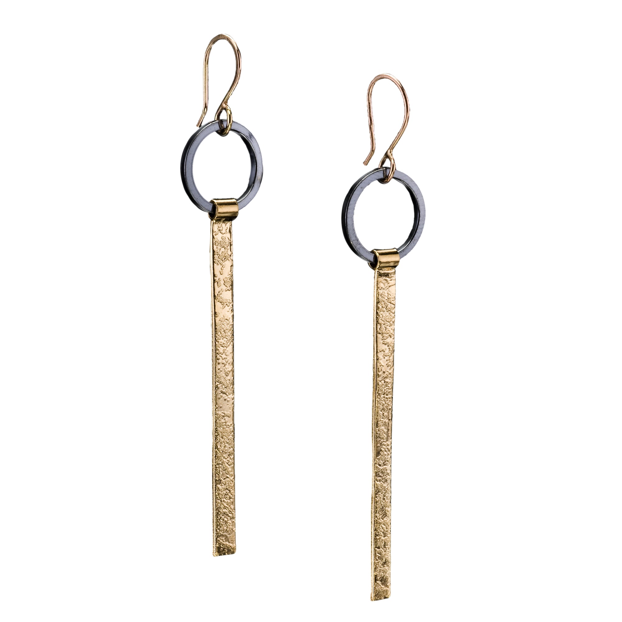 Acid-Etched Stick Earrings
