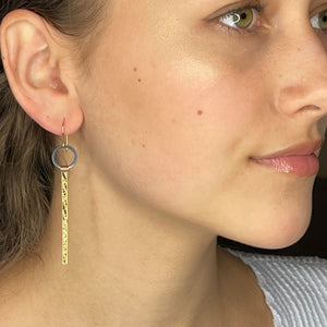 Acid-Etched Stick Earrings