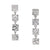 4 Tab Textured Earrings with White Lab Diamond
