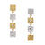 4 Tab Textured Earrings with White Lab Diamond